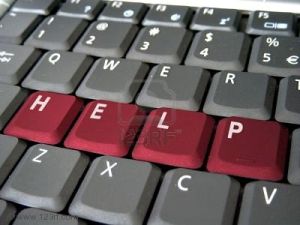 help-red-on-a-notebook-keyboard