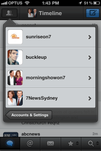 My accounts in Tweetbot